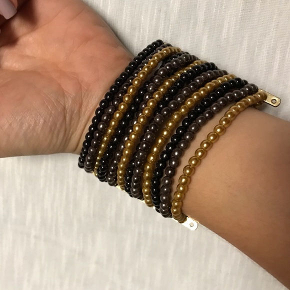 Women Black brown and gold bracelet - Picture 3 of 3